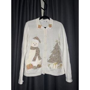 Ugly Christmas Sweater Xmas Cardigan Size Large